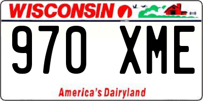 WI license plate 970XME