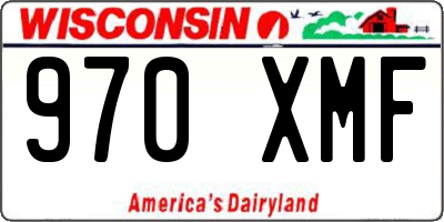 WI license plate 970XMF