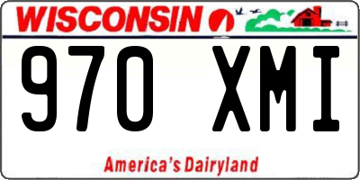 WI license plate 970XMI