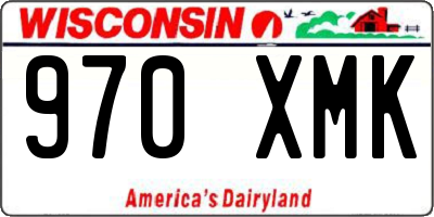 WI license plate 970XMK
