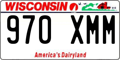 WI license plate 970XMM