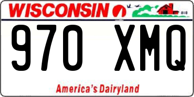 WI license plate 970XMQ