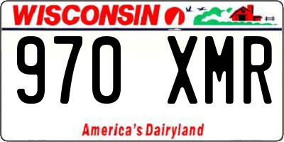 WI license plate 970XMR