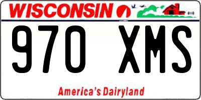 WI license plate 970XMS