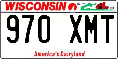 WI license plate 970XMT