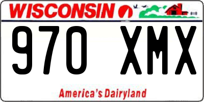 WI license plate 970XMX