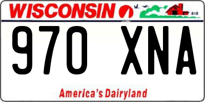 WI license plate 970XNA