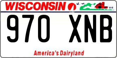 WI license plate 970XNB