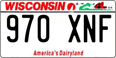 WI license plate 970XNF