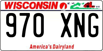 WI license plate 970XNG