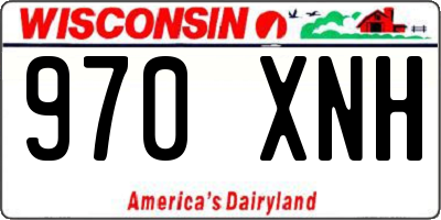 WI license plate 970XNH