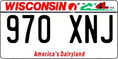 WI license plate 970XNJ