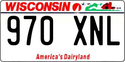 WI license plate 970XNL