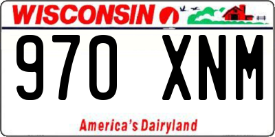 WI license plate 970XNM