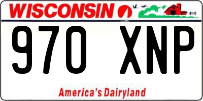 WI license plate 970XNP