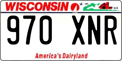 WI license plate 970XNR
