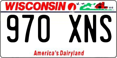 WI license plate 970XNS