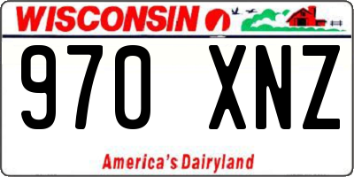 WI license plate 970XNZ