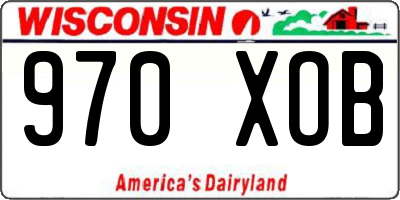 WI license plate 970XOB