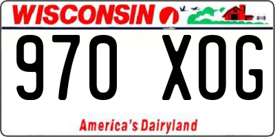 WI license plate 970XOG