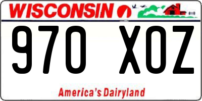 WI license plate 970XOZ