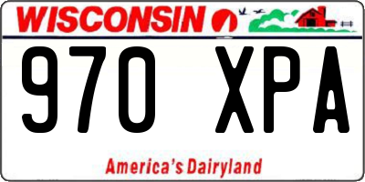 WI license plate 970XPA