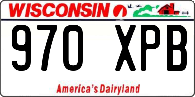 WI license plate 970XPB