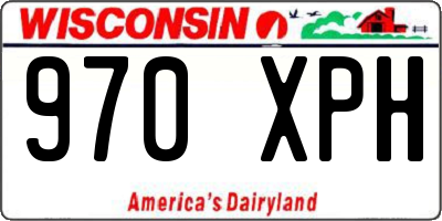 WI license plate 970XPH