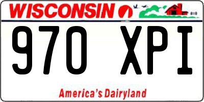 WI license plate 970XPI