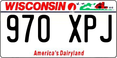 WI license plate 970XPJ