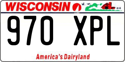 WI license plate 970XPL