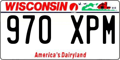 WI license plate 970XPM