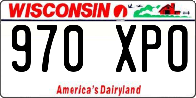 WI license plate 970XPO