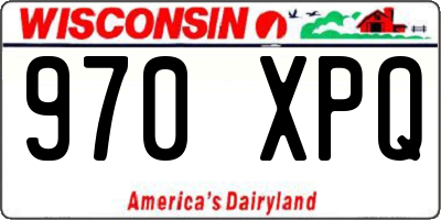 WI license plate 970XPQ