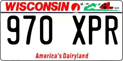 WI license plate 970XPR