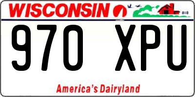WI license plate 970XPU
