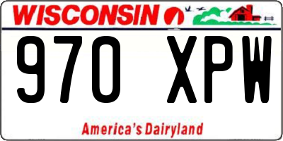 WI license plate 970XPW