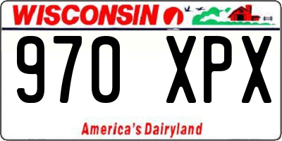 WI license plate 970XPX
