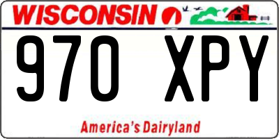 WI license plate 970XPY