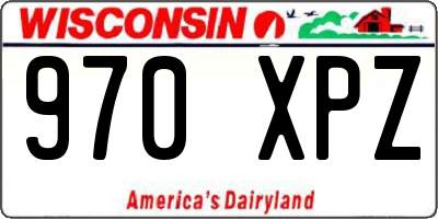 WI license plate 970XPZ