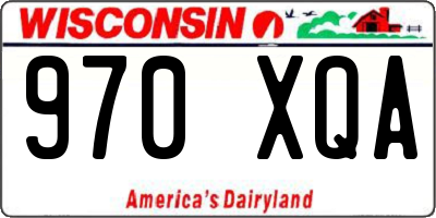 WI license plate 970XQA