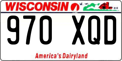 WI license plate 970XQD