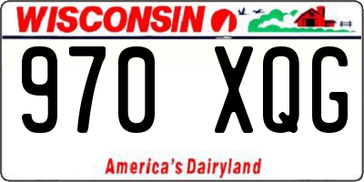 WI license plate 970XQG