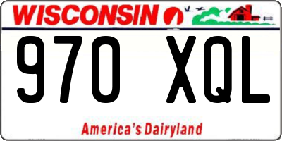 WI license plate 970XQL