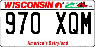 WI license plate 970XQM
