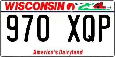 WI license plate 970XQP