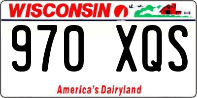 WI license plate 970XQS