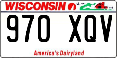 WI license plate 970XQV
