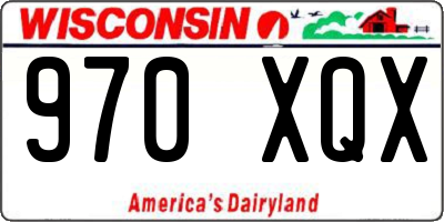 WI license plate 970XQX