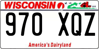WI license plate 970XQZ